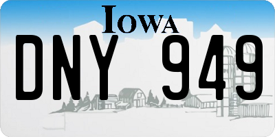 IA license plate DNY949