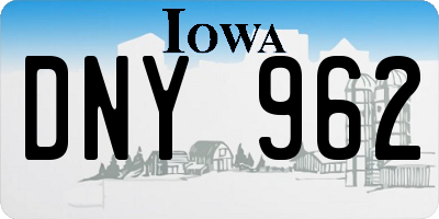 IA license plate DNY962