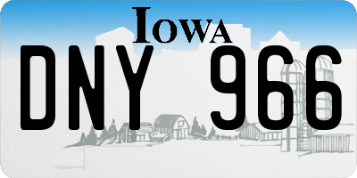 IA license plate DNY966