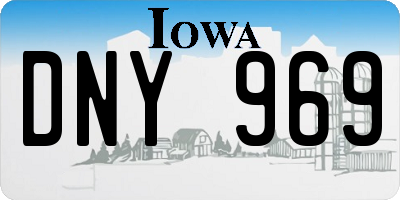 IA license plate DNY969