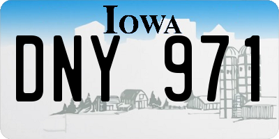 IA license plate DNY971
