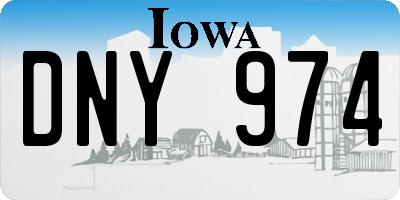 IA license plate DNY974