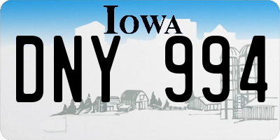 IA license plate DNY994