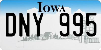 IA license plate DNY995