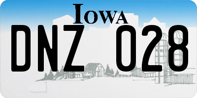 IA license plate DNZ028