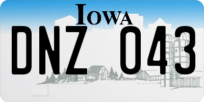 IA license plate DNZ043