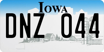 IA license plate DNZ044