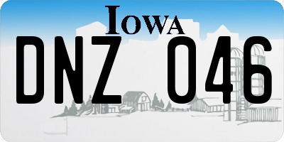IA license plate DNZ046