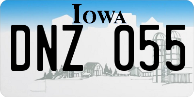 IA license plate DNZ055