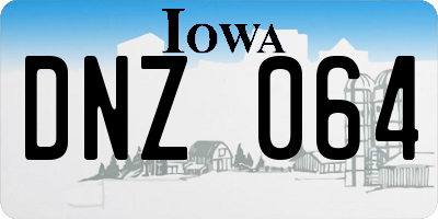 IA license plate DNZ064