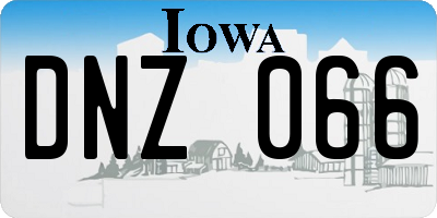 IA license plate DNZ066