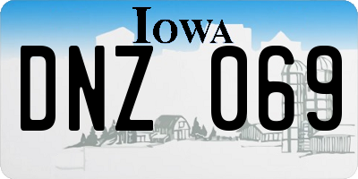 IA license plate DNZ069
