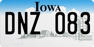 IA license plate DNZ083