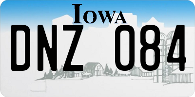 IA license plate DNZ084