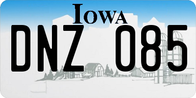IA license plate DNZ085