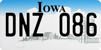 IA license plate DNZ086