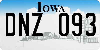 IA license plate DNZ093