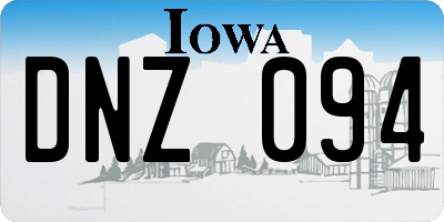 IA license plate DNZ094