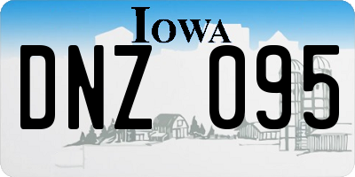 IA license plate DNZ095