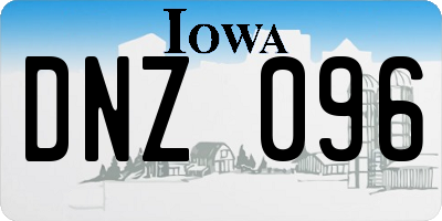 IA license plate DNZ096