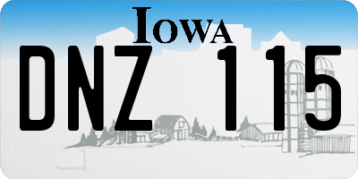IA license plate DNZ115