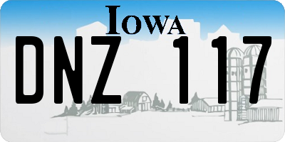 IA license plate DNZ117