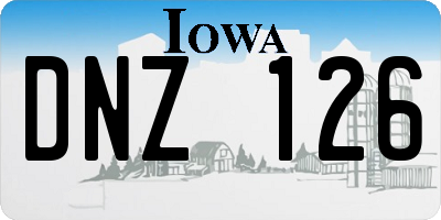 IA license plate DNZ126