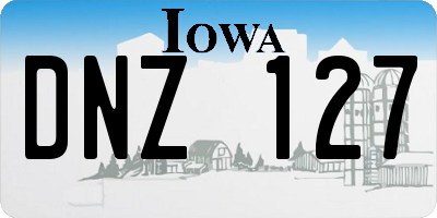 IA license plate DNZ127