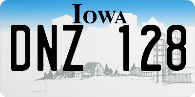 IA license plate DNZ128
