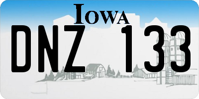 IA license plate DNZ133