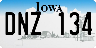 IA license plate DNZ134