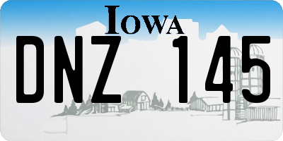 IA license plate DNZ145