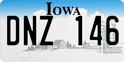 IA license plate DNZ146