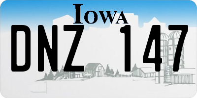 IA license plate DNZ147