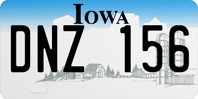 IA license plate DNZ156