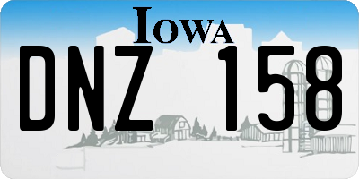IA license plate DNZ158