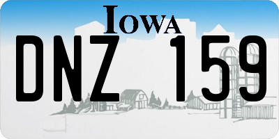 IA license plate DNZ159