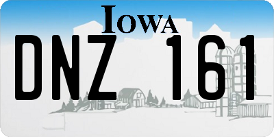 IA license plate DNZ161