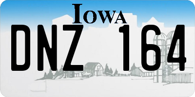 IA license plate DNZ164