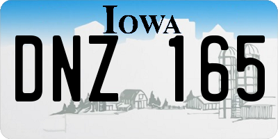 IA license plate DNZ165
