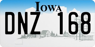 IA license plate DNZ168