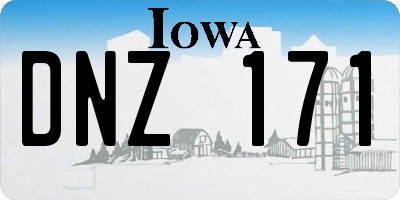 IA license plate DNZ171