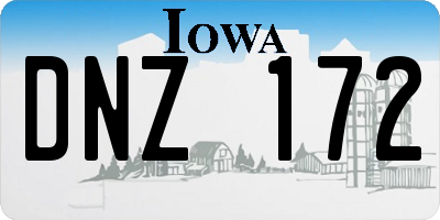 IA license plate DNZ172