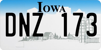 IA license plate DNZ173