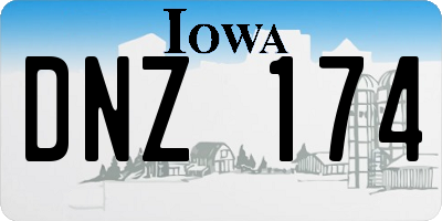 IA license plate DNZ174
