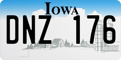 IA license plate DNZ176