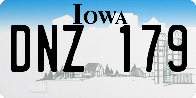 IA license plate DNZ179