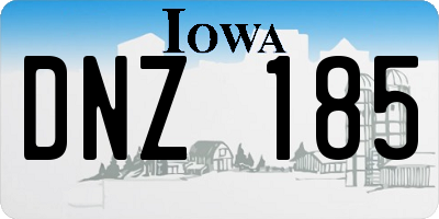 IA license plate DNZ185