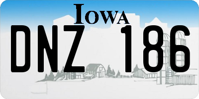 IA license plate DNZ186