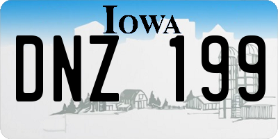 IA license plate DNZ199